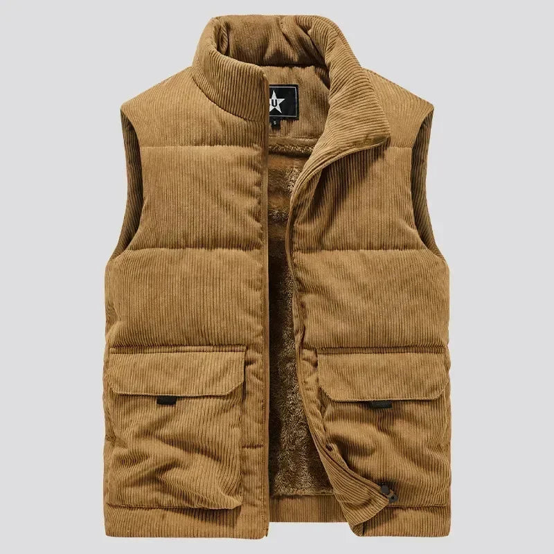Unisex Cargo Vest Med Opretstående Krave 2