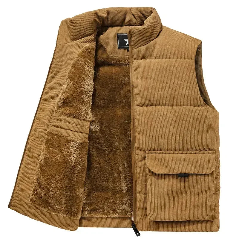Unisex Cargo Vest Med Opretstående Krave 3