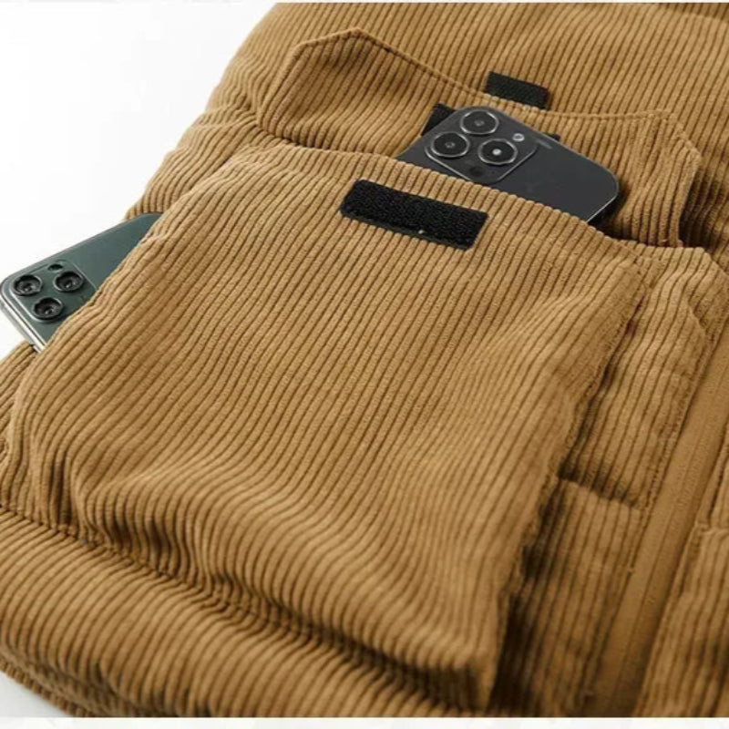 Unisex Cargo Vest Med Opretstående Krave 7