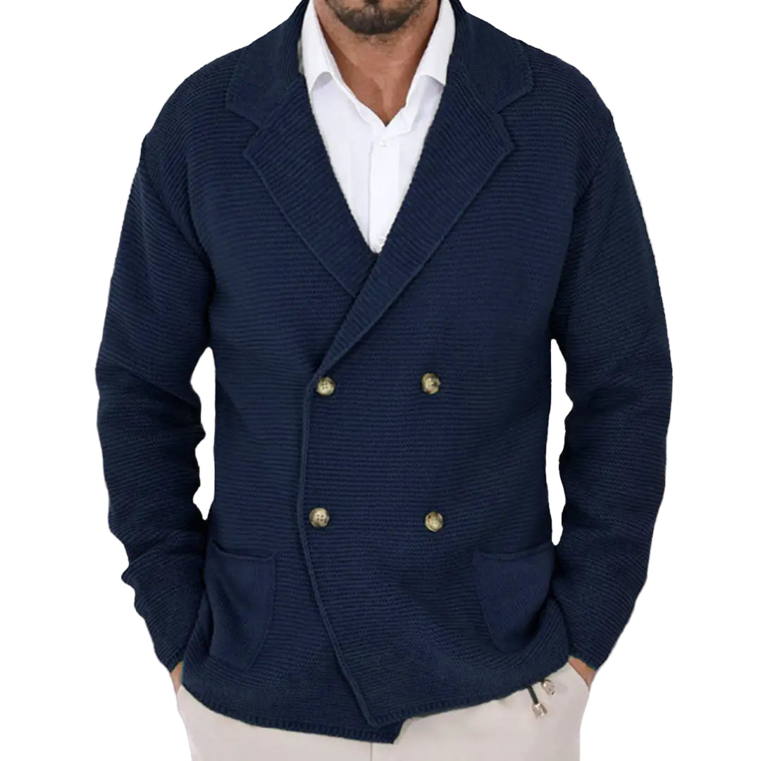 Unisex Dobbeltbundet Cardigan Klassisk Stil 0