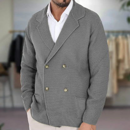 Unisex Dobbeltbundet Cardigan Klassisk Stil 2