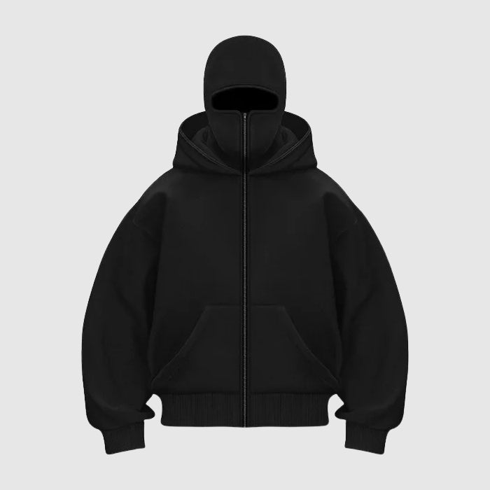 Unisex Hættetrøje med Balaclava og Lynlås 4