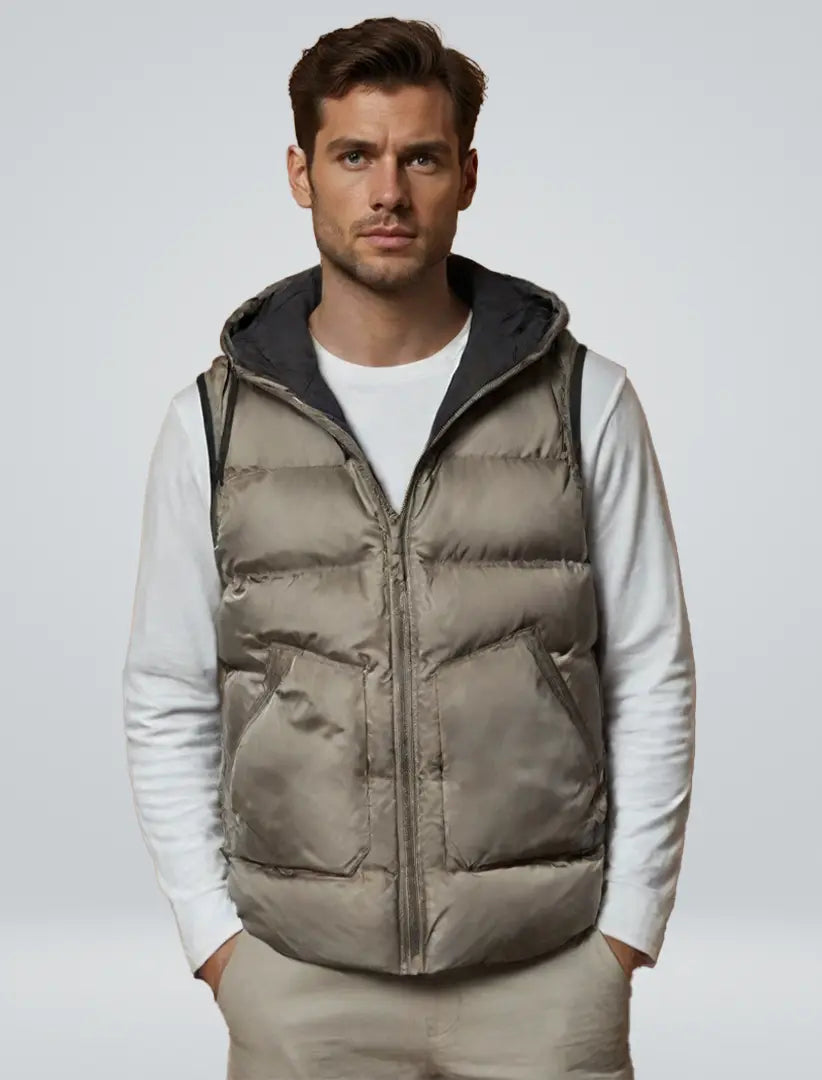 Unisex Hættevest Moderne Design Med Justerbar Hætte 1