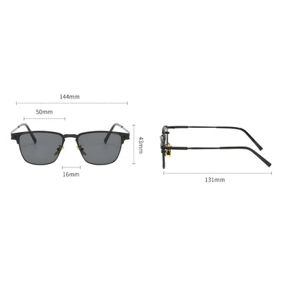 Unisex Halvramme Solbriller med Polariserede Linser 4