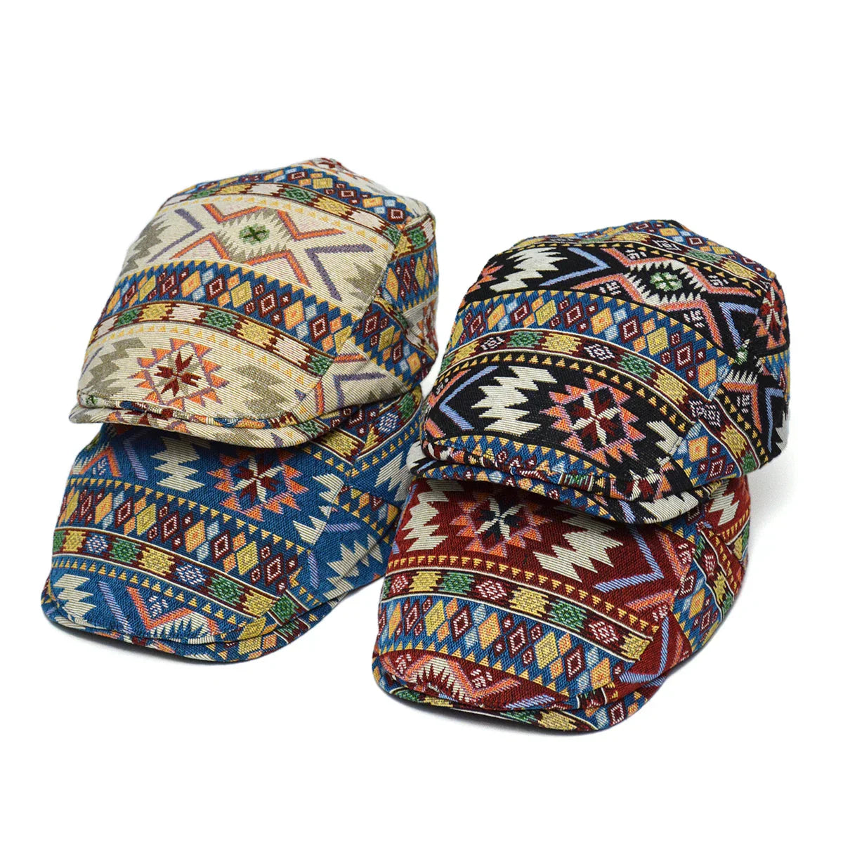 Unisex Kasket Retro Farverig Stil Justerbar 2