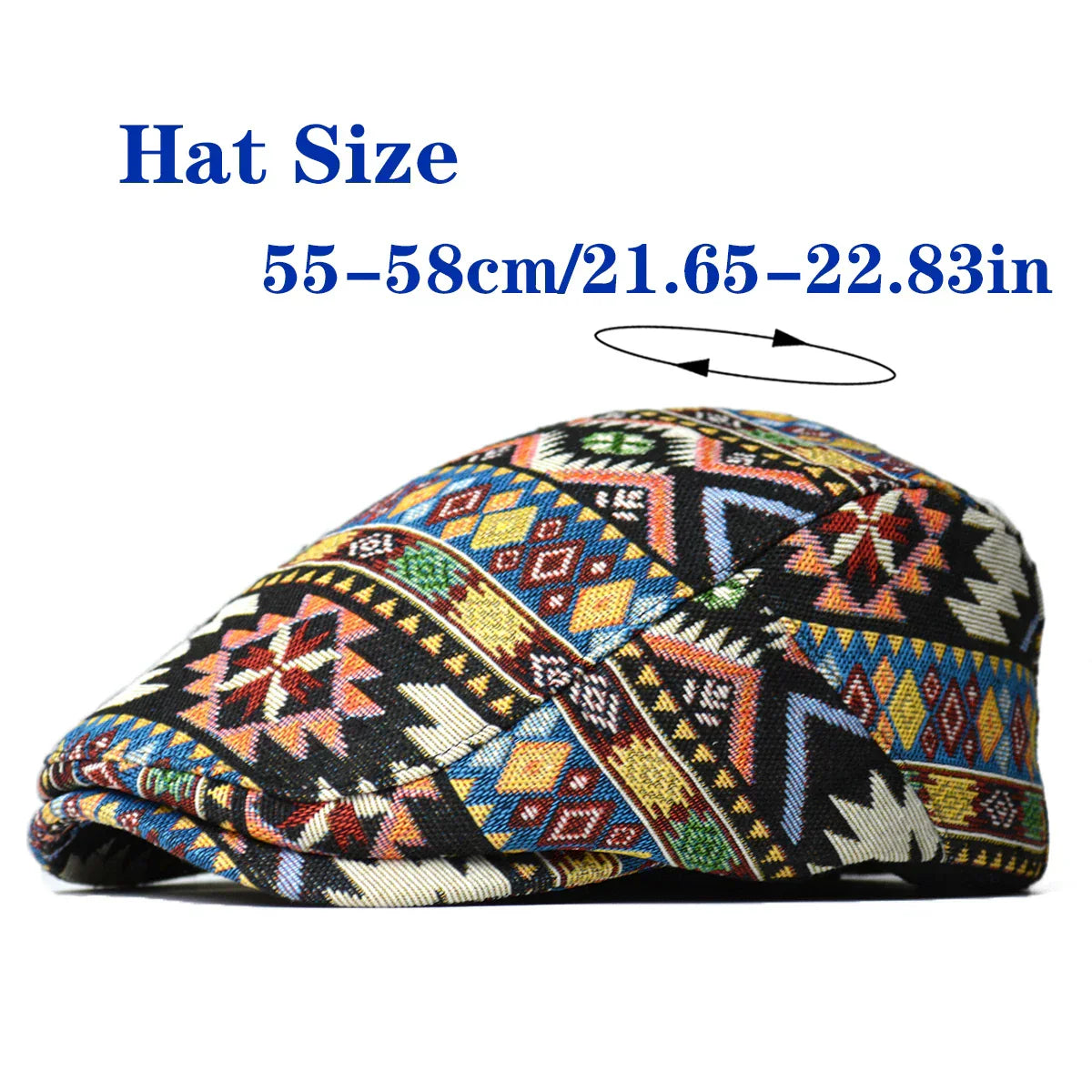 Unisex Kasket Retro Farverig Stil Justerbar 6