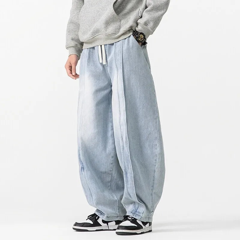 Unisex Oversize Jeans Med Justerbar Talje 6