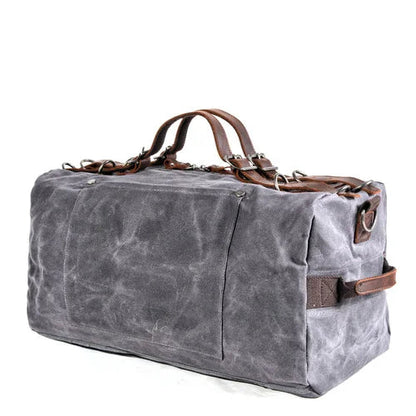 Unisex Rejsetaske Vokset Design Weekendtaske Med Justerbare Stroppper 9