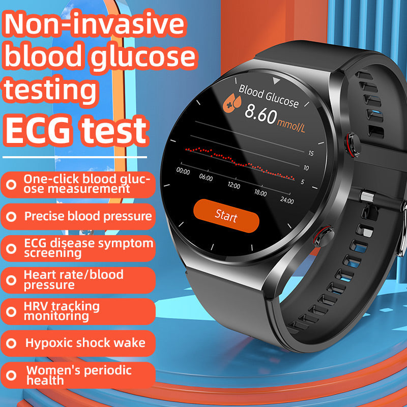 Unisex Smartwatch med EKG og Blodsukkerfunktion til Sundhedsovervågning 4