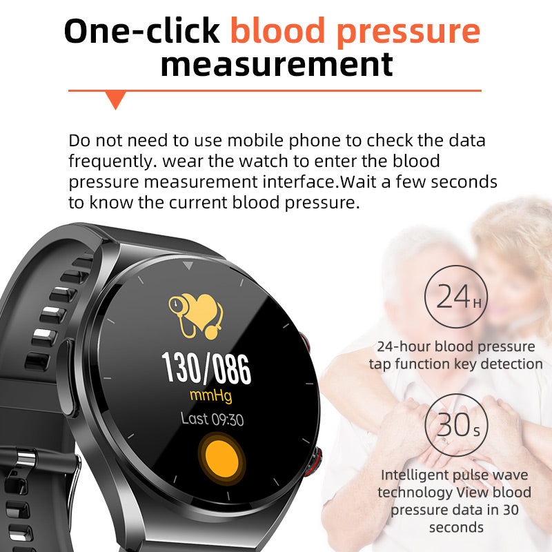 Unisex Smartwatch med EKG og Blodsukkerfunktion til Sundhedsovervågning 8