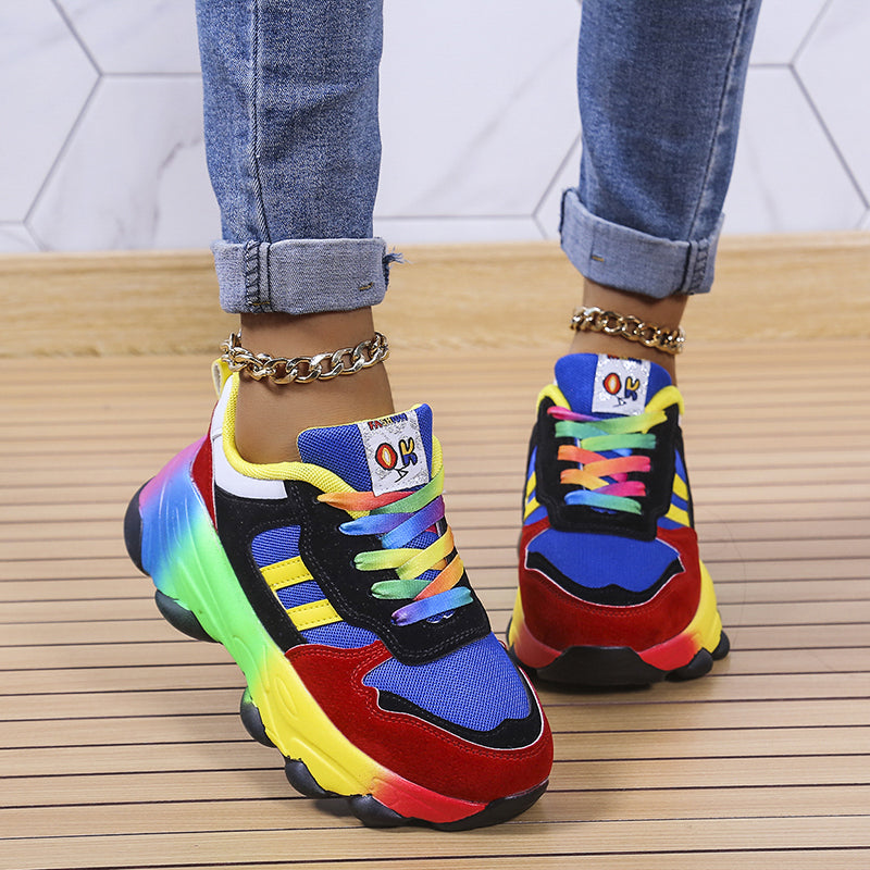 Unisex Sneakers Farverigt Design Komfortabel og Fleksibel 1