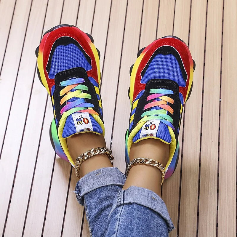 Unisex Sneakers Farverigt Design Komfortabel og Fleksibel 2