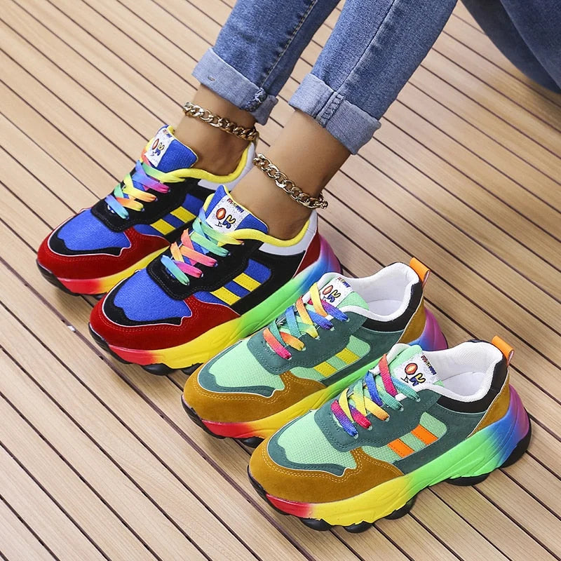 Unisex Sneakers Farverigt Design Komfortabel og Fleksibel 3