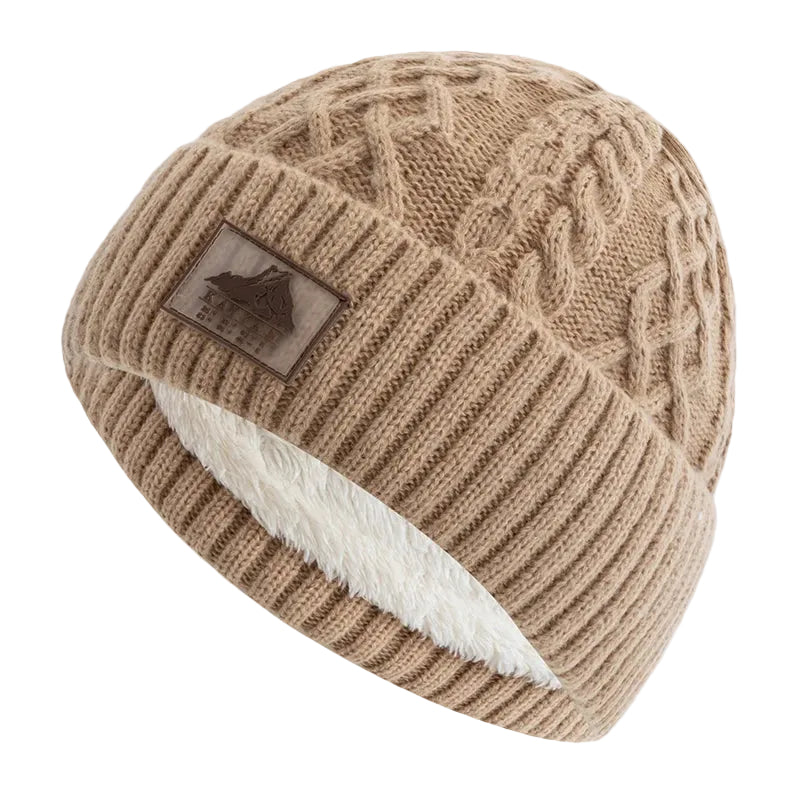 Unisex Strikket Hue Med Fold-Over Manchette 0