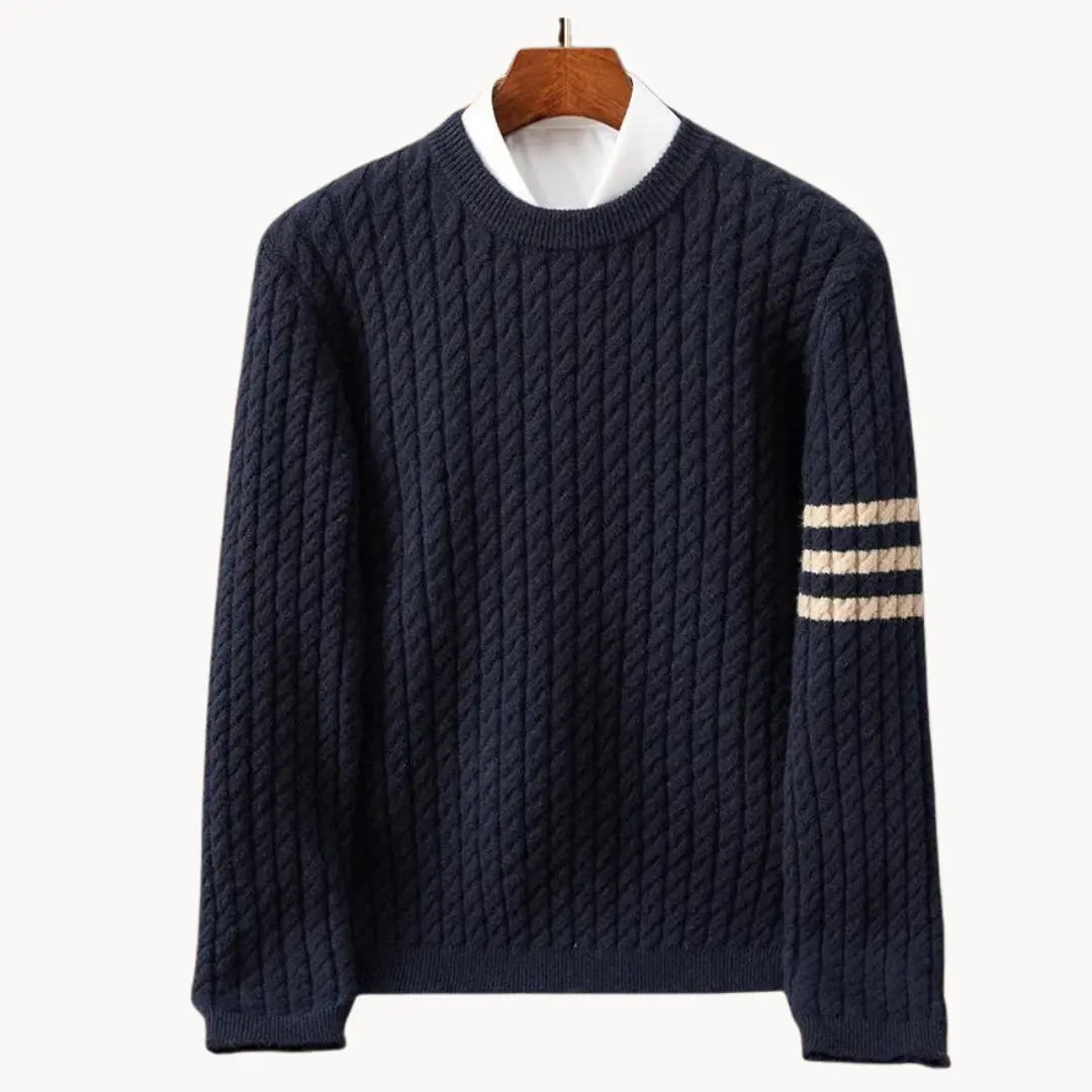 Unisex Strikket Sweater med Crewneck 0