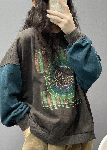 Unisex Sweatshirt med Sort Print til Streetwear 2