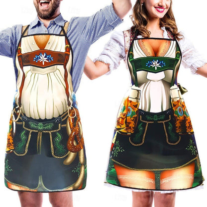 Unisex Trachten Skørtesæt Med 3D-Motiver Polyester Til Oktoberfest 3