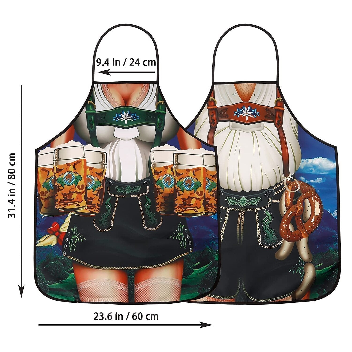 Unisex Trachten Skørtesæt Med 3D-Motiver Polyester Til Oktoberfest 4