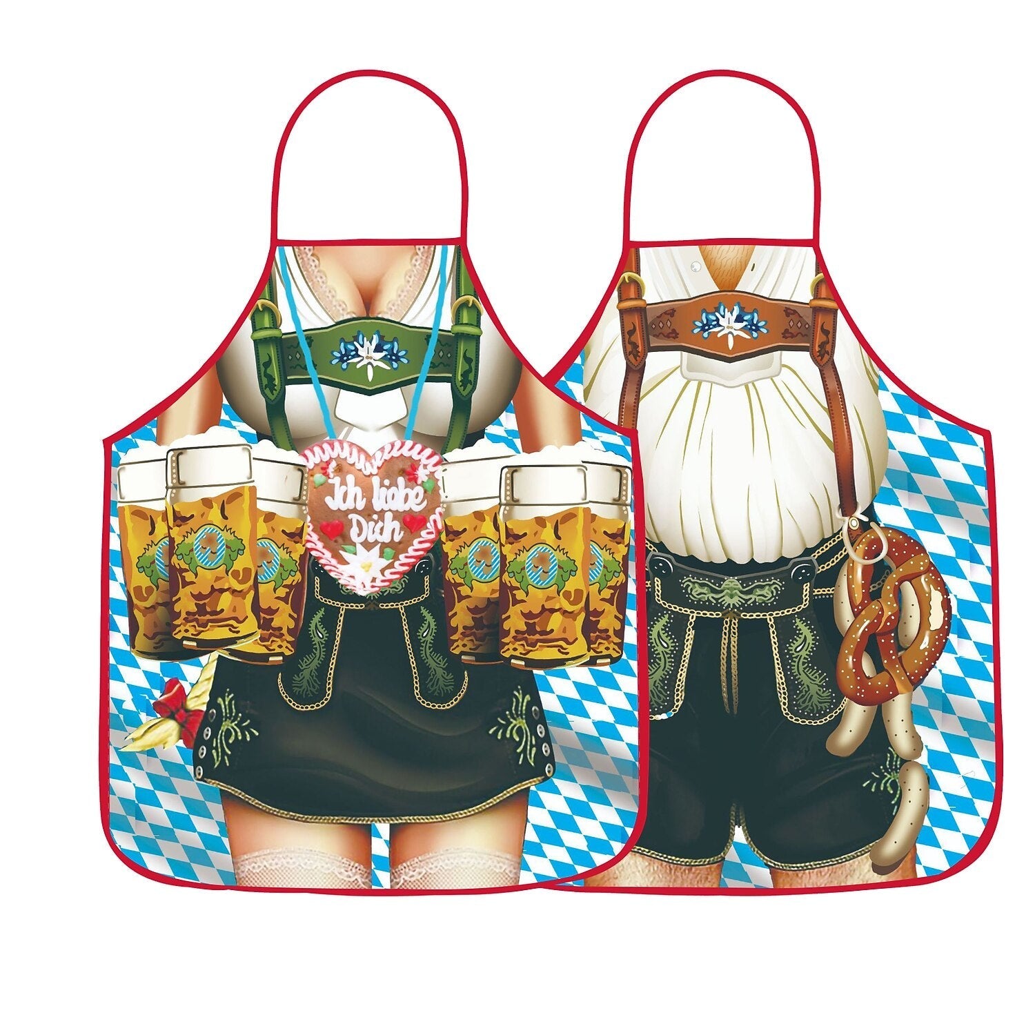 Unisex Trachten Skørtesæt Med 3D-Motiver Polyester Til Oktoberfest 7