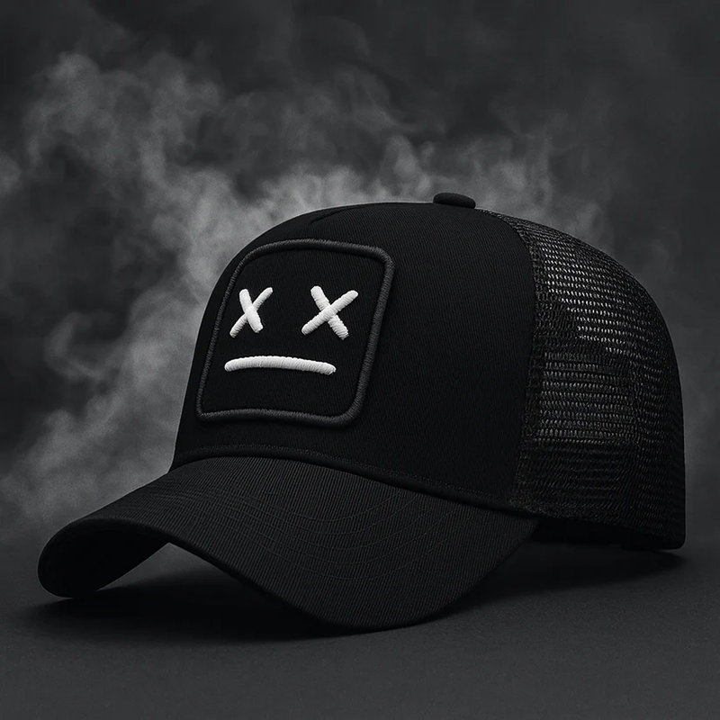 Unisex Trucker Cap Med Broderet Design Og Justerbar Lukning 1
