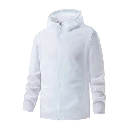 Unisex Vandtæt Jakke med Solbeskyttelse og Lynlås i Polyester 12