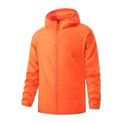 Unisex Vandtæt Jakke med Solbeskyttelse og Lynlås i Polyester 8