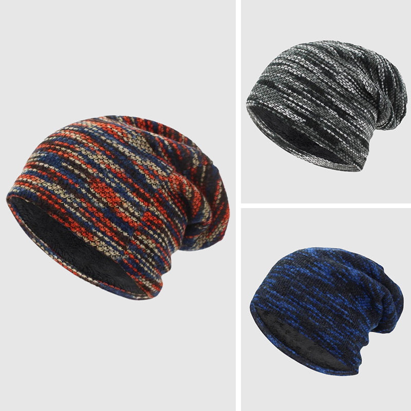 Unisex Vinterhue Med Stribet Design 4