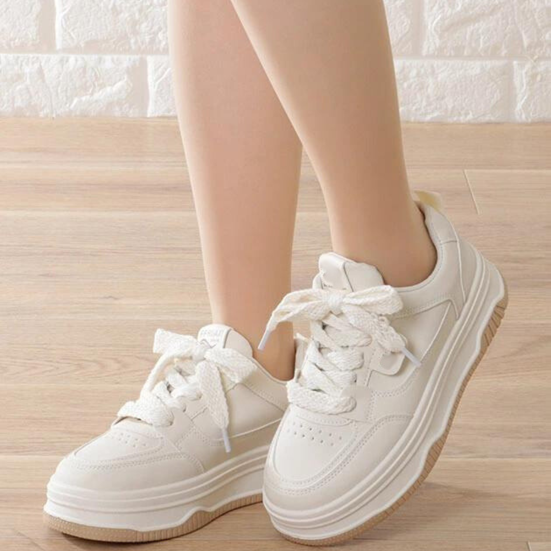 Hvide chunky sneakers til kvinder