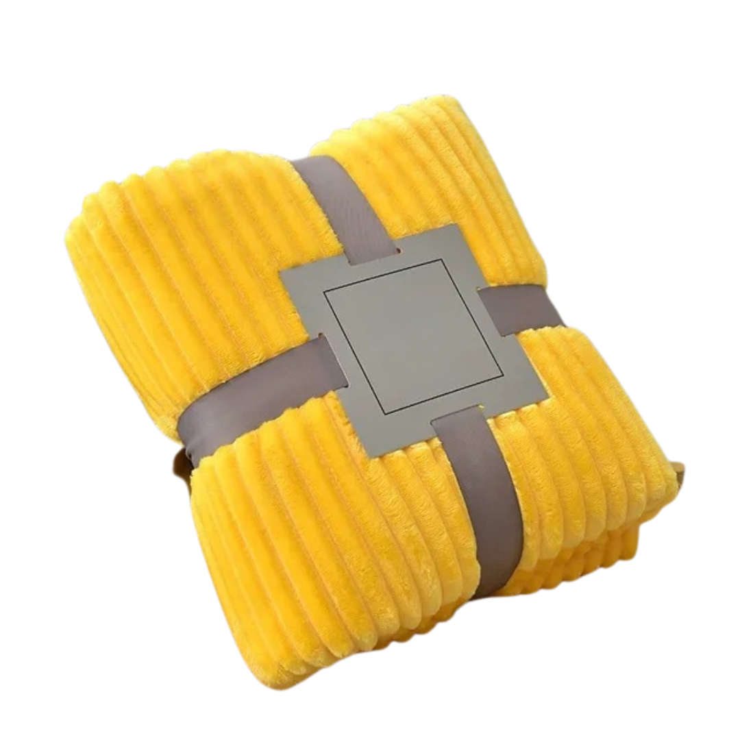 Stribet flannel-tæppe