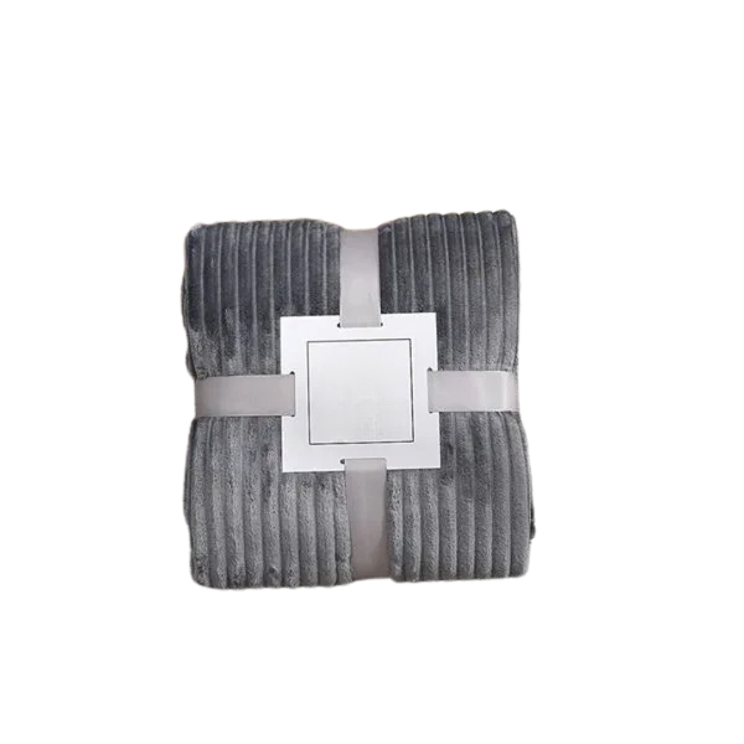 Stribet flannel-tæppe