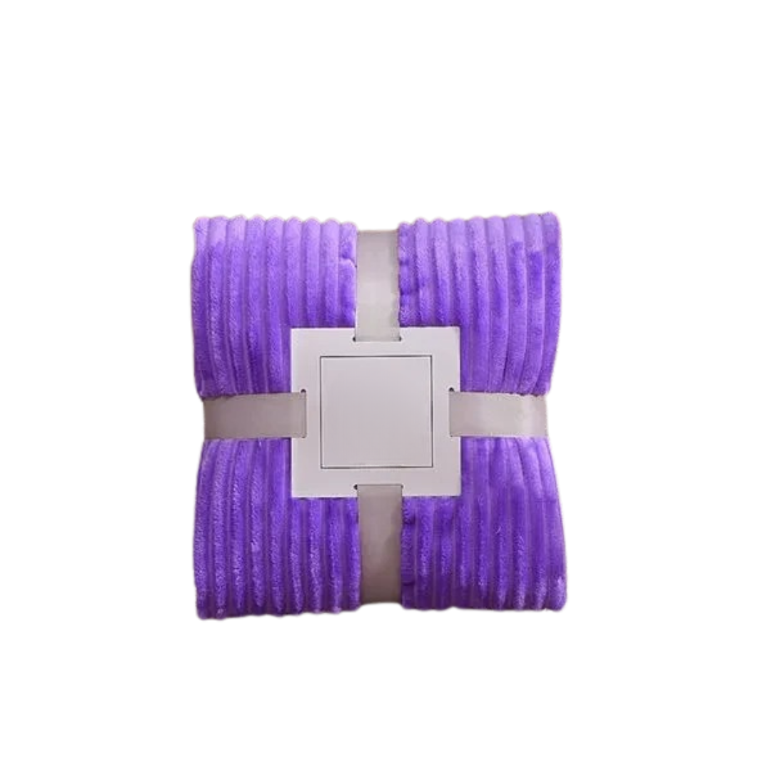 Stribet flannel-tæppe