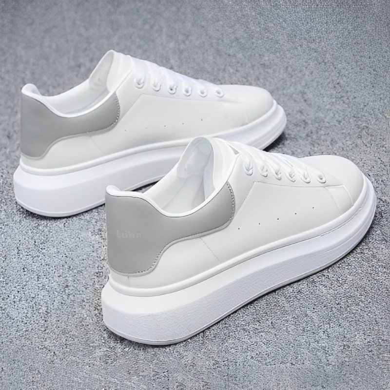 Herre Sneakers Urban Stilfuld Læder Med Stødabsorberende Sål 6