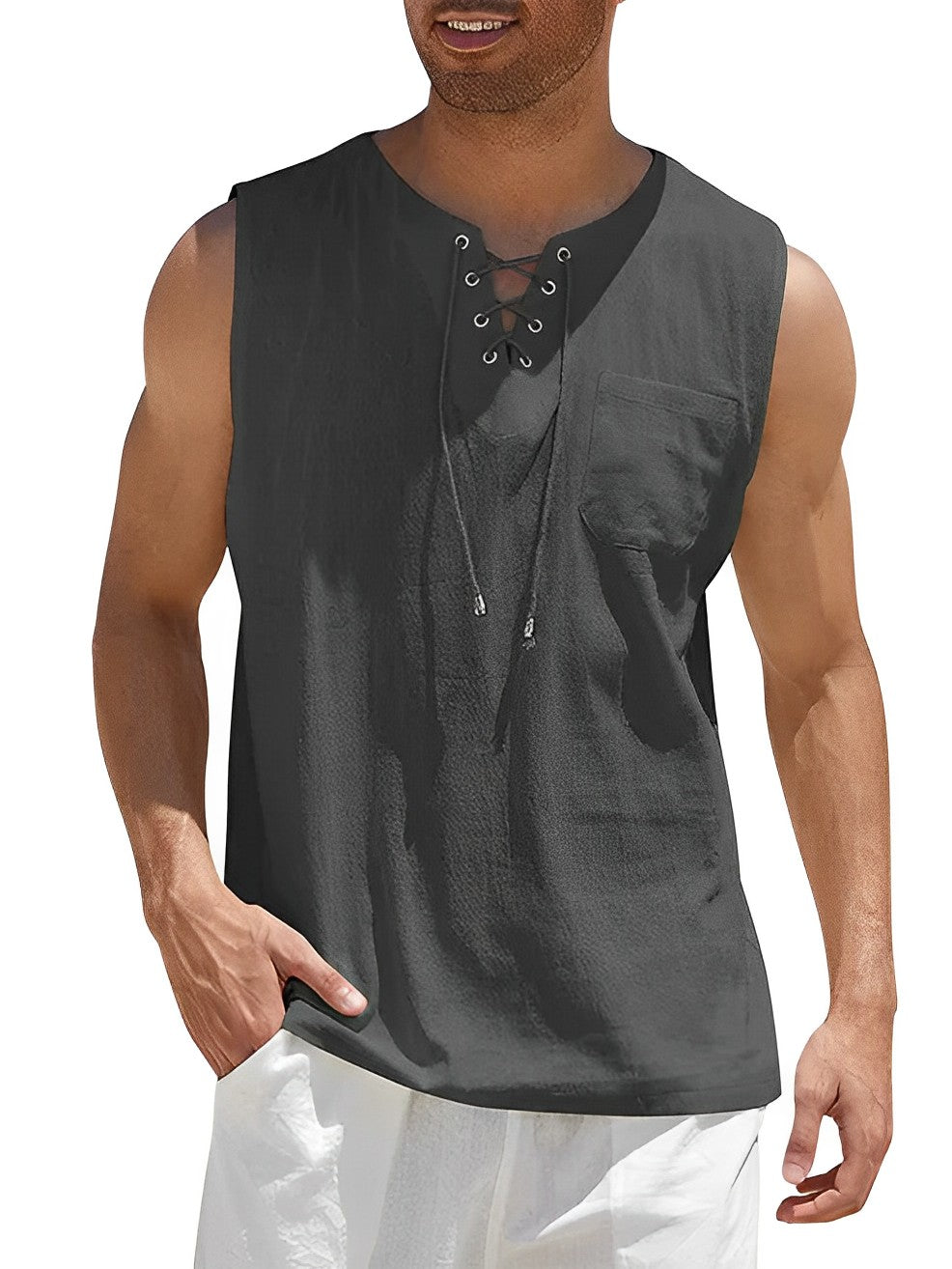 Herre  Tanktop Åndbar Komfortabel Normal Pasform
