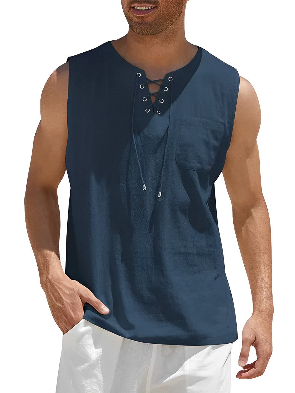 Variant image for Mænds Tanktop Åndbar Komfortabel Normal Pasform-43