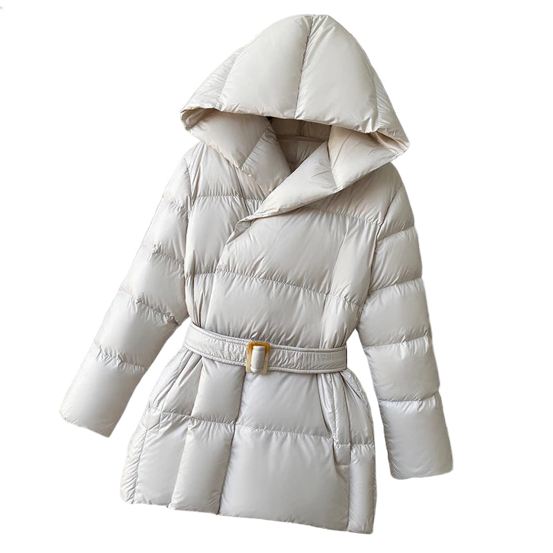 Varm Vinterjakke Dame Trendy Puffer Design 0