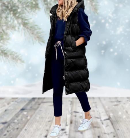 Veste Til Kvinder Lang Casual Åben Front Mantel 1