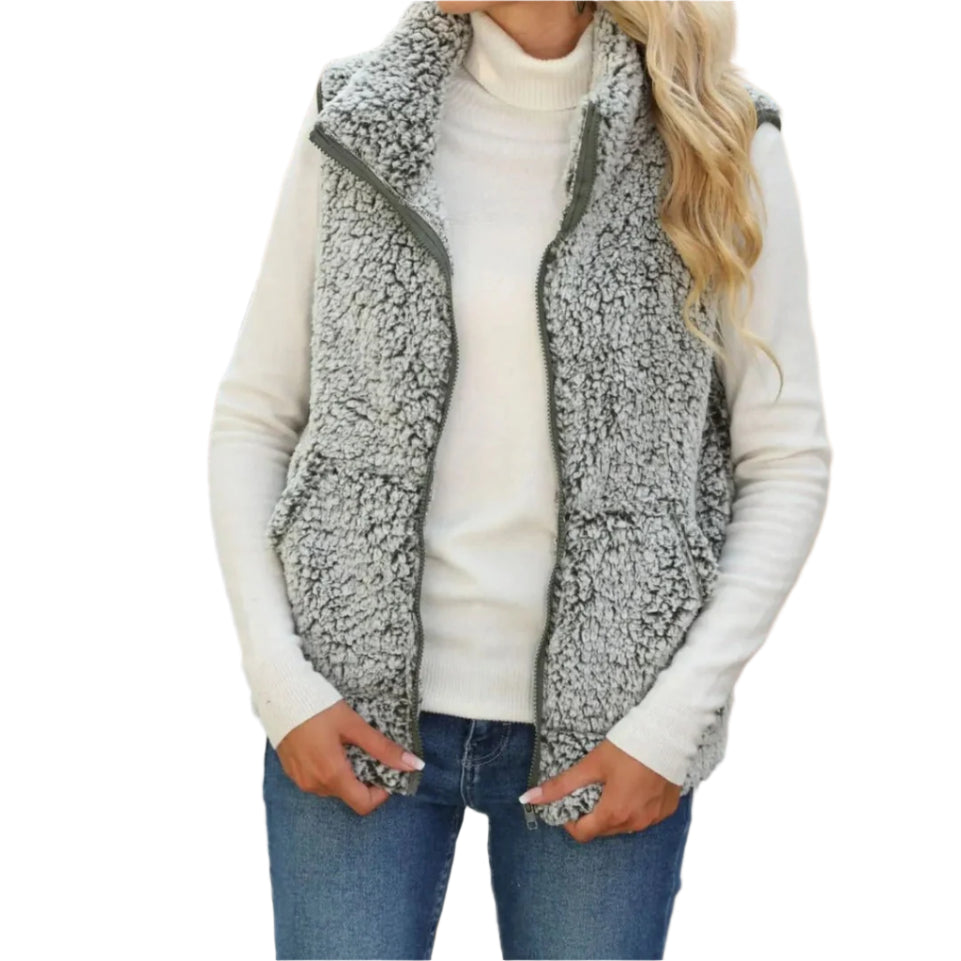 Veste til Kvinder Zip-Up Blødt Materiale Afslappet Fit 3