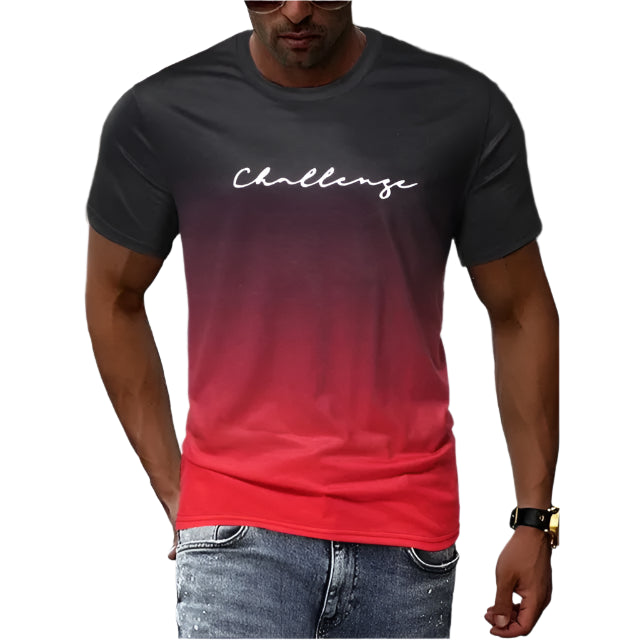 Herre T-shirt Vintage Gradient 100% Bomuld-1