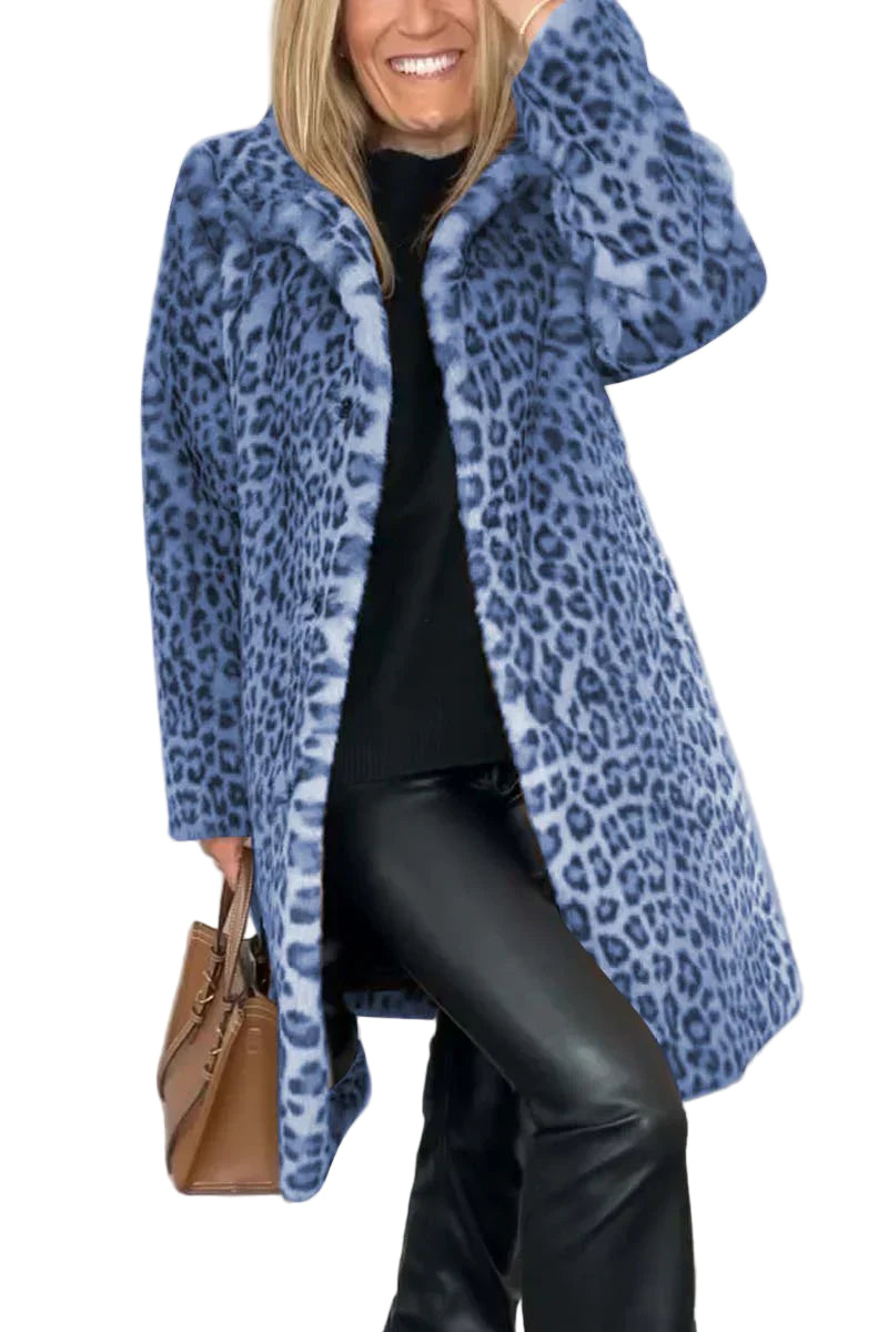 Vinterjakke Dame Leopardprint Moderne Design 0