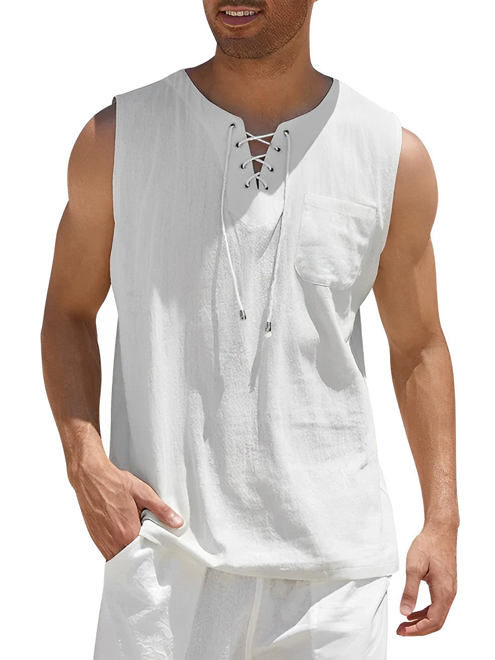 Variant image for Mænds Tanktop Åndbar Komfortabel Normal Pasform-55