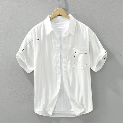 Variant image for Herre Kortærmet Skjorte Casual 100% Bomuld-7