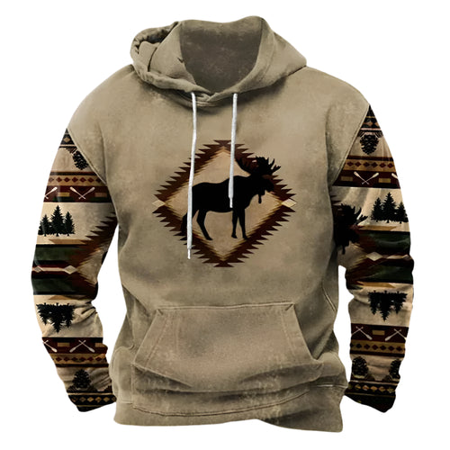 Hoodies Mænd Casual Blød 100% Bomuld Hættetrøje-1