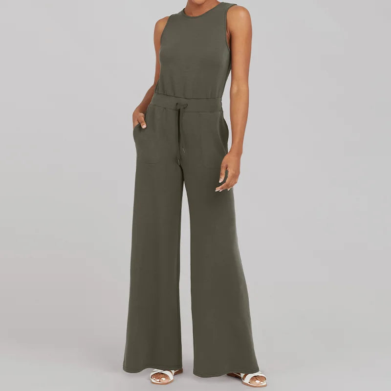 Variant image for Kvinder Jumpsuit Sort Elegant Letvægtsstof-15