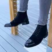 Mænds Læder Støvler Elegant Design Robust Komfortabel Stil-3