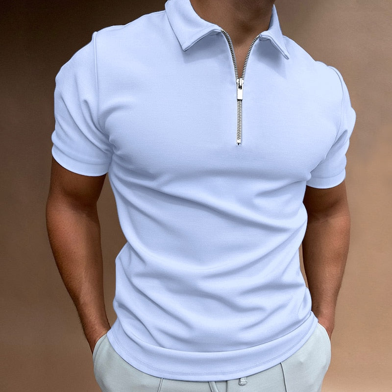 Variant image for Herre Poloshirt Kortærmet Med Lynlås 100% Bomuld-37