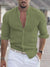 Herre Skjorte Kortærmet 100% Linned Elegant Casual Stil-2