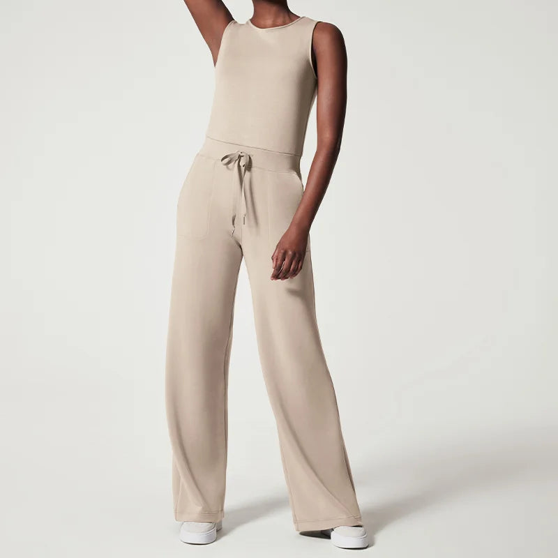 Variant image for Kvinder Jumpsuit Sort Elegant Letvægtsstof-1