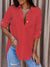 Skjortebluse Dame V-Hals Let Materiale Casual-6