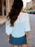 Skjortebluse Dame Åben Front Let Vævning-3