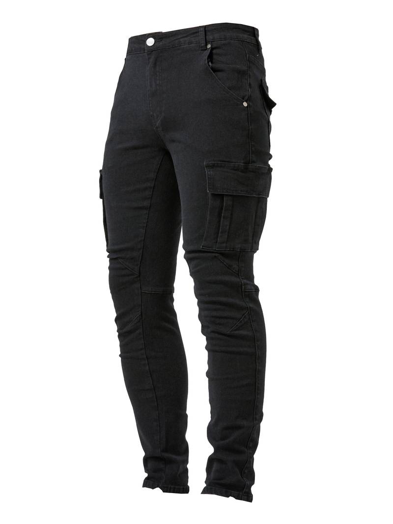 Herre Cargo Bukser Slim Fit 100% Bomuld Moderne Stil-1